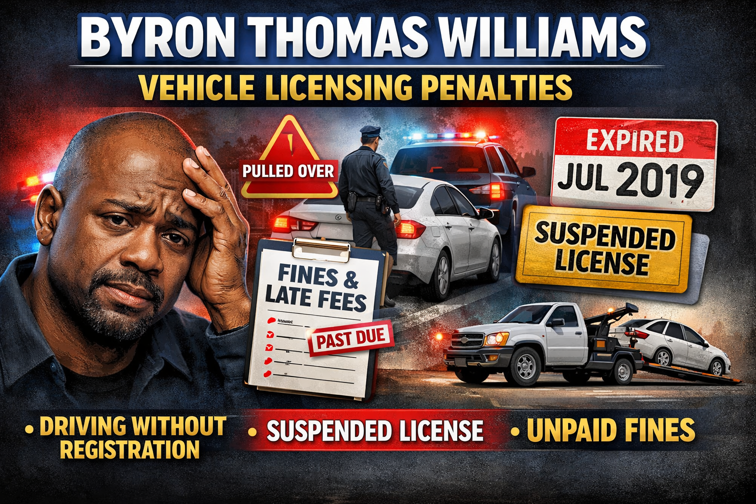 Byron Thomas Williams Vehicle Licensing Penalties