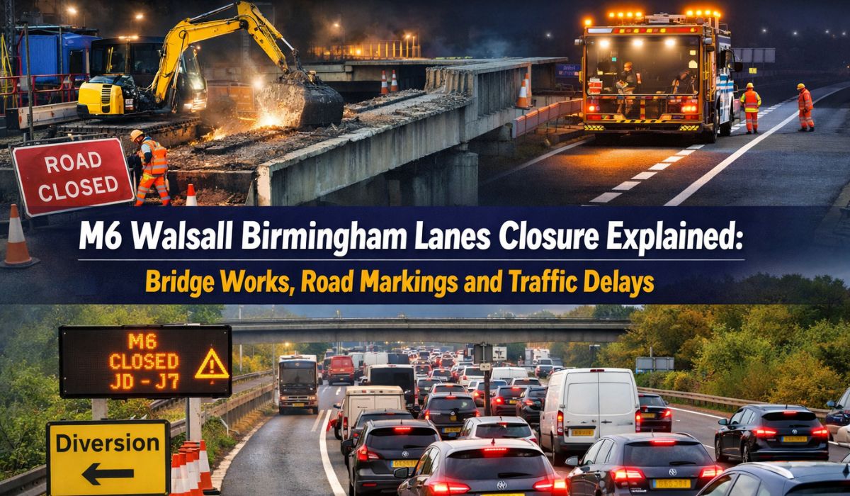 M6 Walsall Birmingham Lanes Closure